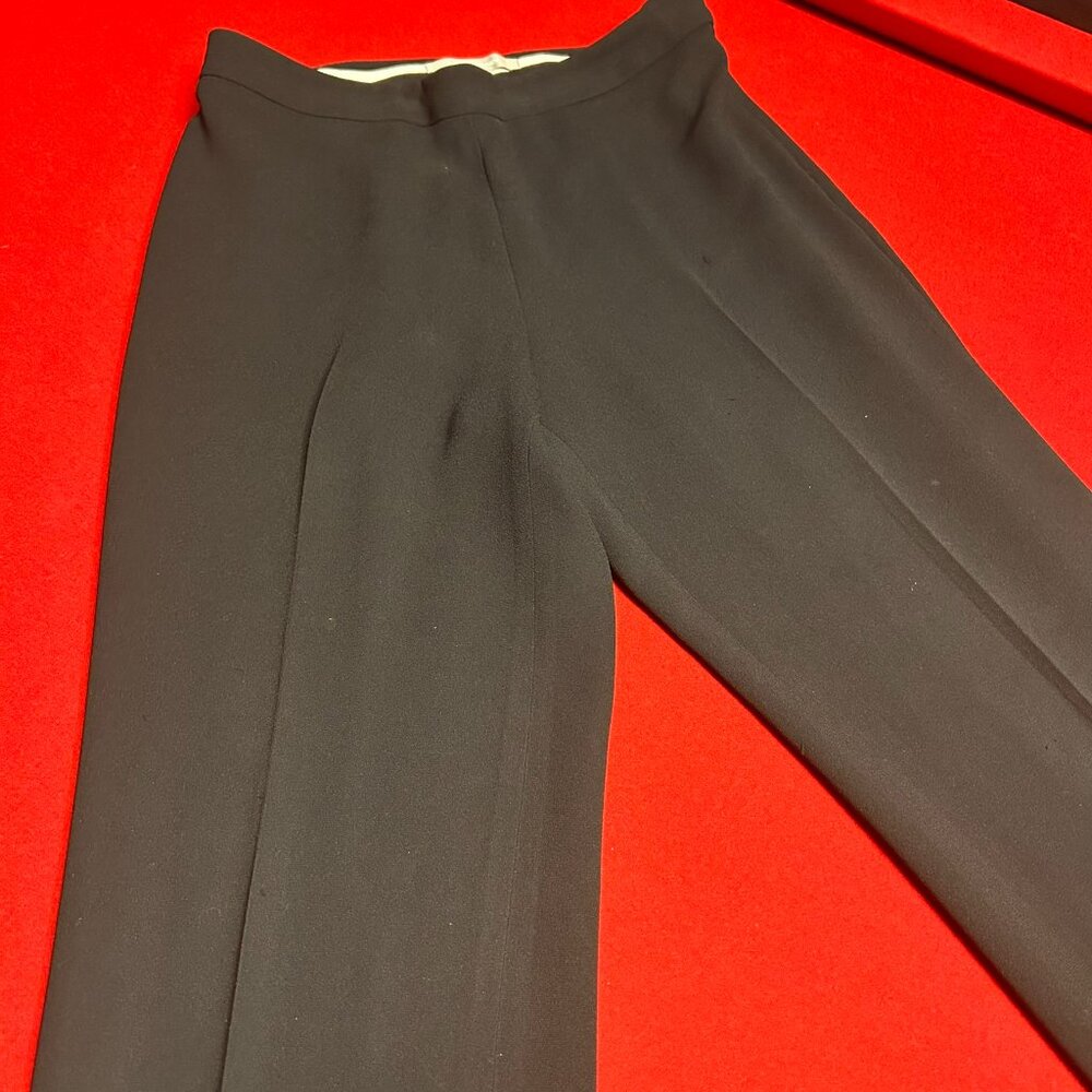 Ellen Tracy Black Tailored Pants Size 8 | Straight Leg Trousers 32” Inseam